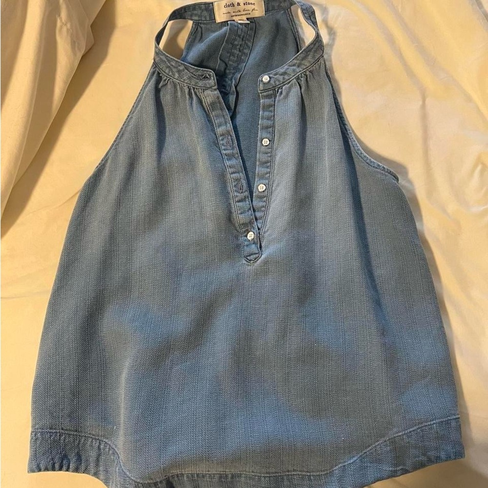 Anthropologie Light Blue Sleeveless Top